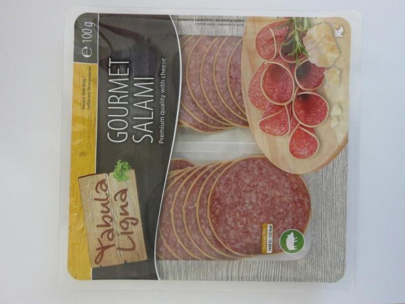 GOURMET SALAMI Salám se sýrem na povrchu - plátky