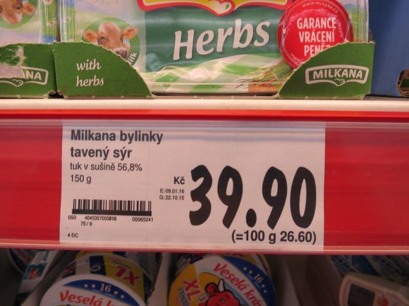 Tavený výrobek se smetanou a bylinkami