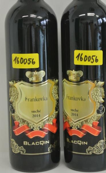Frankovka, moravské zemské víno červené, suché, alk - 11,5% obj., ročník 2014, BLACQIN s.r.o.
