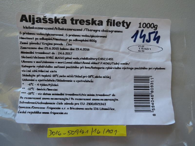 Aljašská treska filety