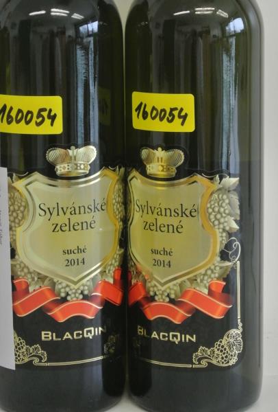 Sylvánské zelené, moravské zemské víno bílé, suché, alk - 10,50% obj., ročník 2014, BLACQIN s.r.o.