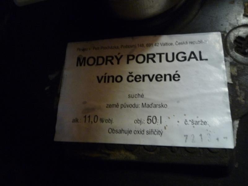 Modrý Portugal - víno červené, suché, alk. 11% obj., země původu: Maďarsko