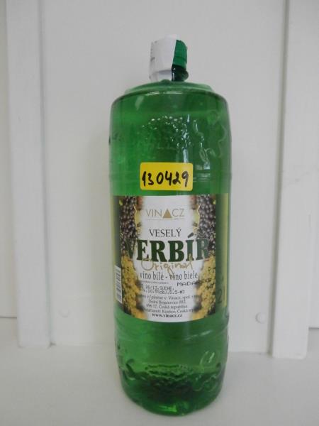 VESELÝ VERBÍŘ Originál - víno bílé, suché, alk. 10,5 % obj.