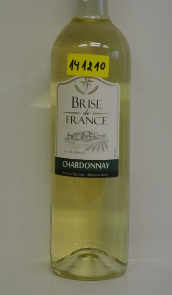 BRISE DE FRANCE, CHARDONNAY, 2013, BÍLÉ VÍNO SUCHÉ, VÍNO Z FRANCIE, ALK. 12,5% VOL.