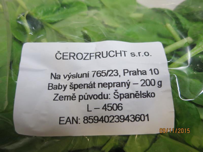 Baby špenát nepraný - 200g