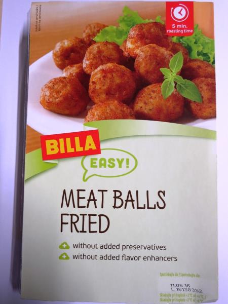 BILLA EASY! MEAT BALLS FRIED - Masové kuličky smažené