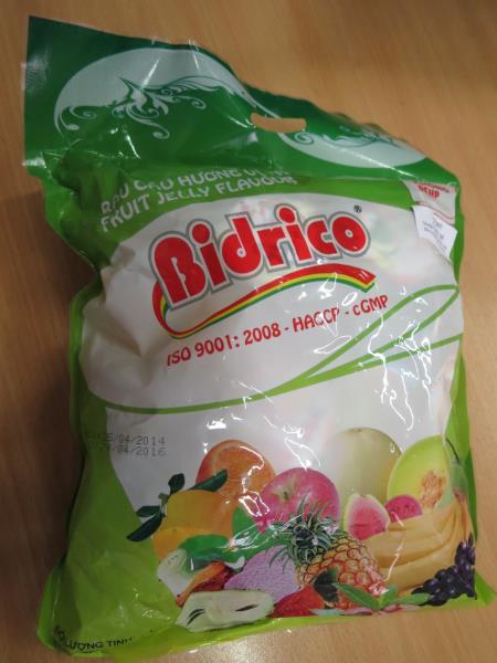 Bidrico na etiketě v češtině je uvedeno: Thach Ovocný gel