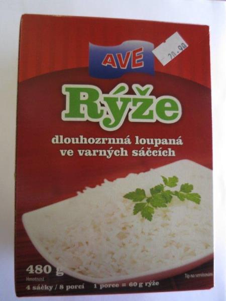 AVE Rýže dlouhozrnná loupaná ve varných sáčcích