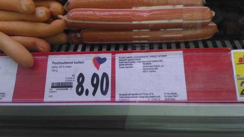 Pochoutkové kuřecí párky