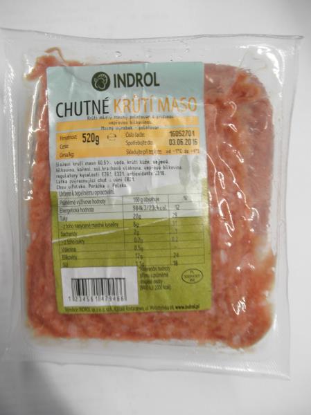 Chutné krůtí maso Krůtí mletý masný polotovar