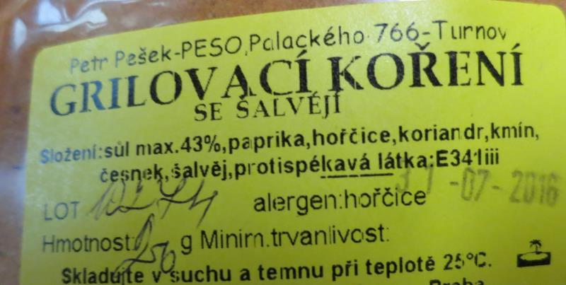 GRILOVACÍ KOŘENÍ SE ŠALVĚJÍ