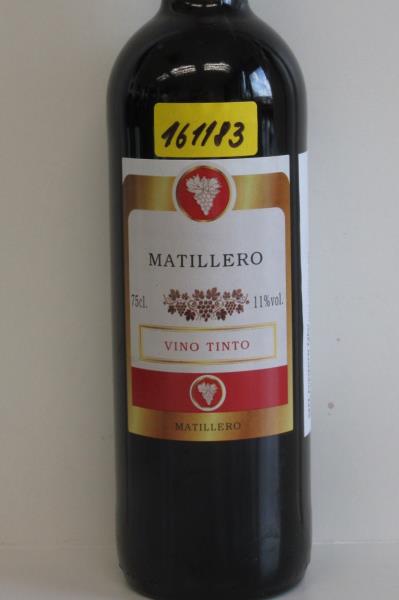 MATILLERO, VINO TINTO, ÉERVENÉ SUCHE VÍNO, 11 % vol.