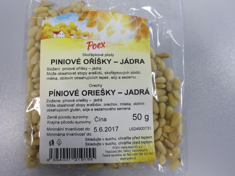 PINIOVÉ OŘÍŠKY, JÁDRA