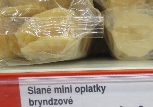 Slané minioplatky s příchutí brynzy