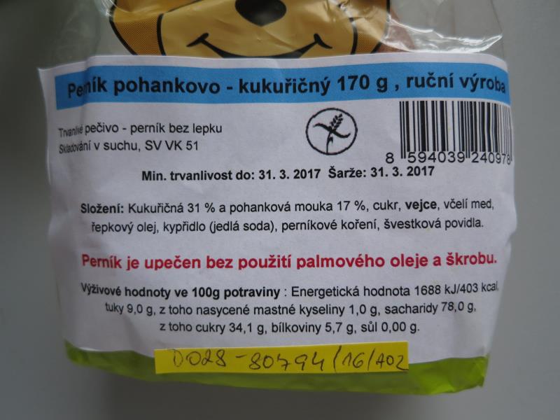 Perník pohankovo-kukuřičný. Trvanlivé pečivo - perník bez lepku