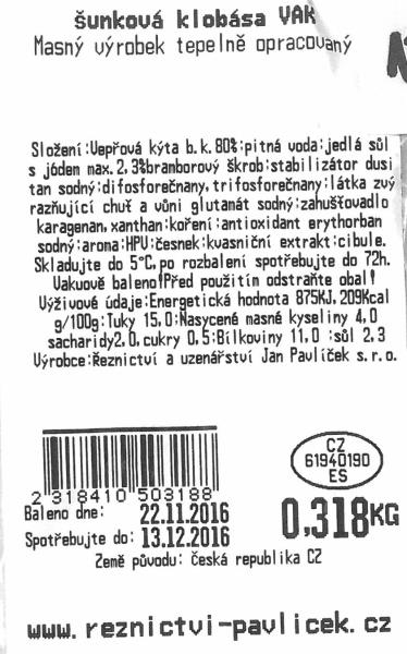 Šunková klobása