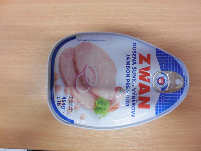 Zwan- Dušená šunka výběrová - Jambon premium - Masný výrobek -  konzerva