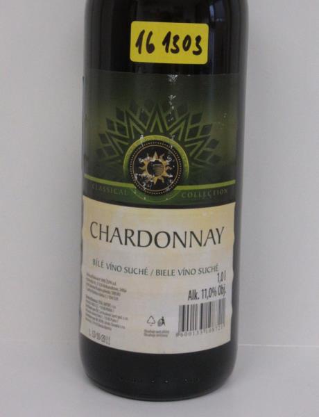 CHARDONNAY BÍLÉ VÍNO SUCHÉ, Alk. 11,0% Obj.