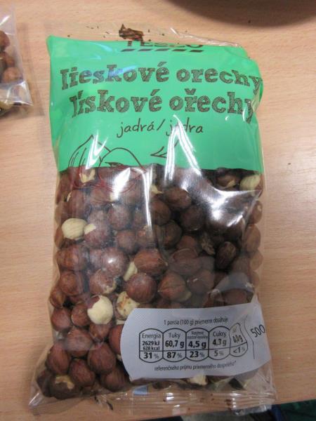 TESCO LÍSKOVÉ OŘECHY JÁDRA 500g