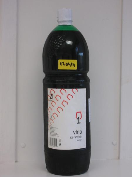víno červené suché, alk.10,5% obs.