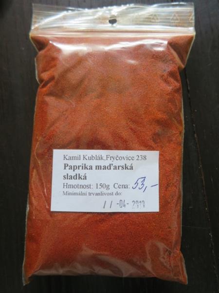 Paprika maďarská sladká