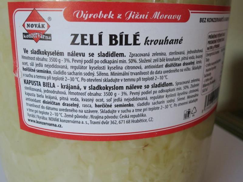 ZELÍ BÍLÉ krouhané