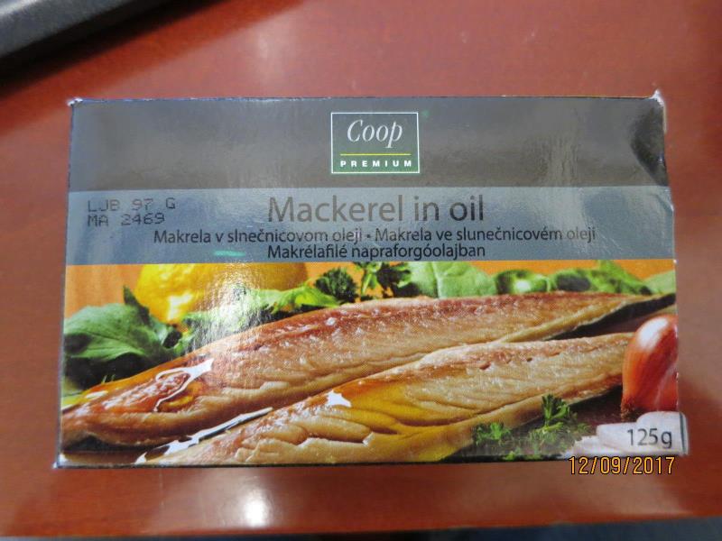 Mackerel in oil, Makrela ve slunečnicovém oleji