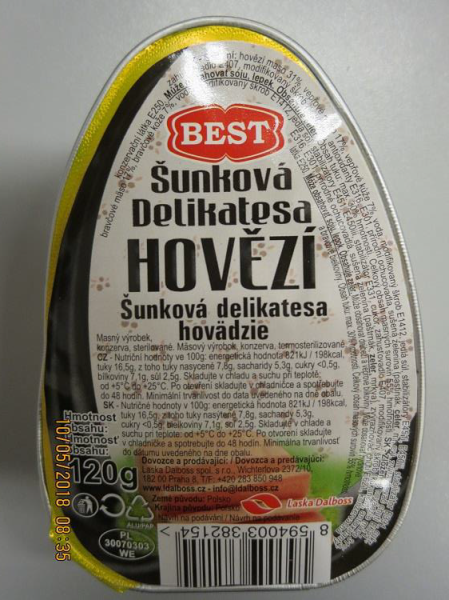 BEST Šunková Delikatesa HOVĚZÍ