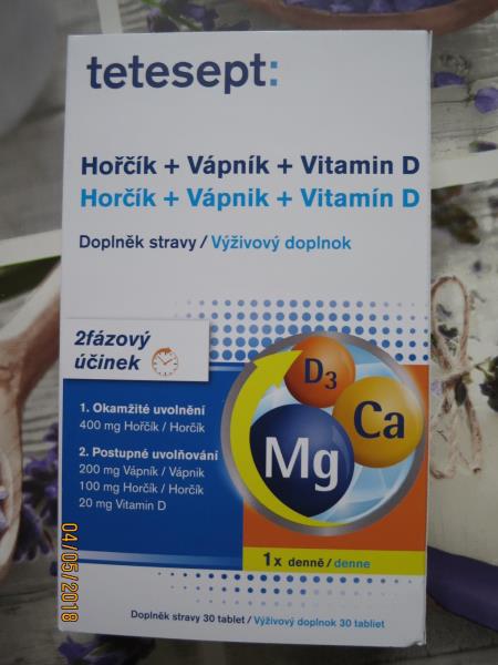 tetesept: Hořčík+Vápník+Vitamin D