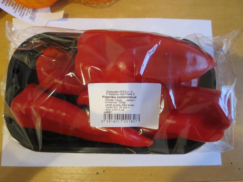 Paprika zeleninová, červená, Odrůda: Kapia