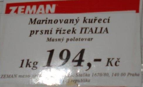 Marinovaný kuřecí řízek ITALIA