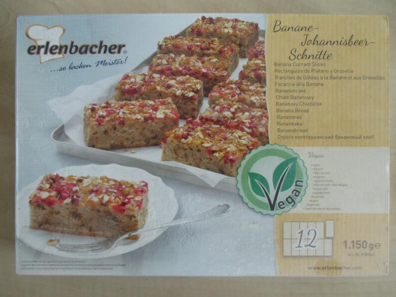 Banane Johannisbeer Schnite. Banánový Chlebíček veganský