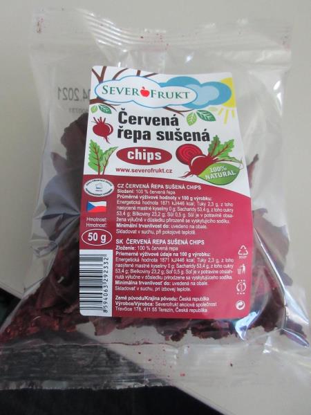 SEVEROFRUKT Červená řepa sušená chips