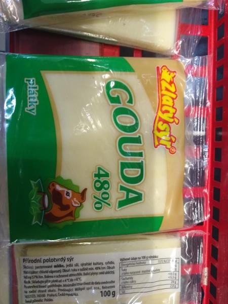 Zlatý sýr GOUDA 48% plátky