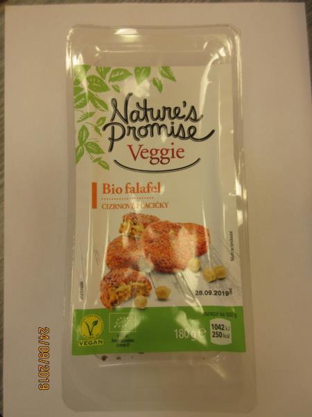 Nature's Promise Veggie Bio falafel cizrnové placičky