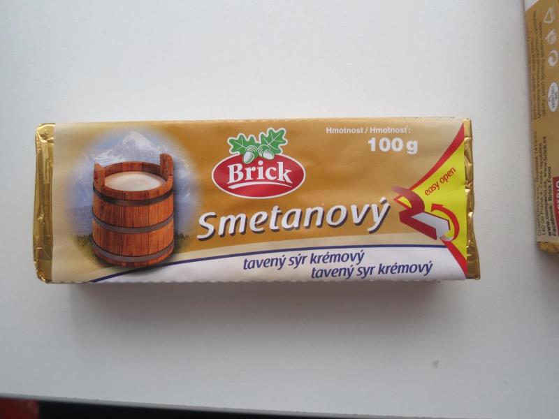 Brick smetanový tavený sýr