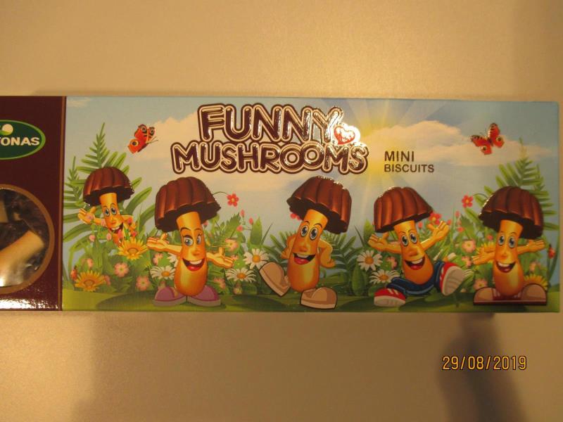 FUNNY MUSHROOMS - Sušenky s polevou s čokoládovou příchutí