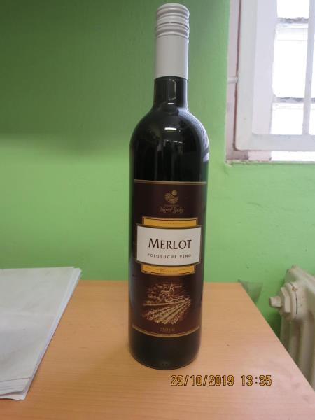 MERLOT polosuché víno červené, víno z Itálie, alk. 11,0 % obj.