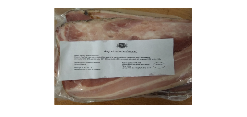 Anglická slanina balená krájená