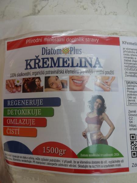 Křemelina 1500g, přírodní minerální doplněk stravy