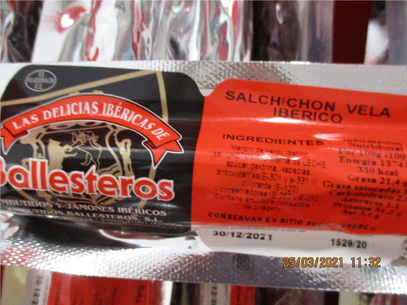 Salchichon vela iberico