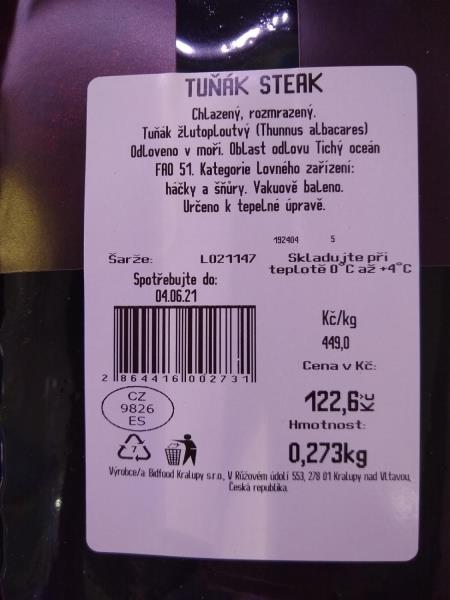 TUŇÁK STEAK 