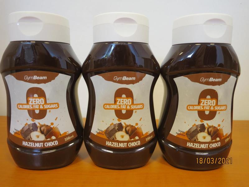 GymBeam HAZELNUT CHOCO - Bezkalorický sirup příchuť - lískový ořech čokoláda