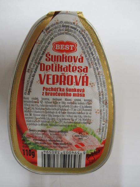 BEST Šunková Delikatesa VEPŘOVÁ