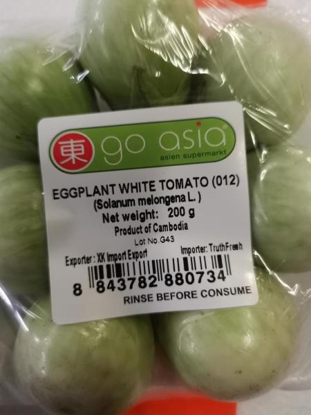 EGGPLANT WHITE TOMATO