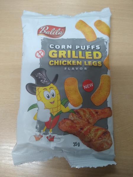 CORN PUFFS GRILLED CHICKEN LEGS