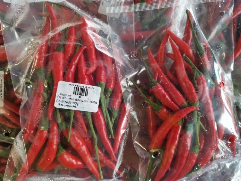 Ớt đỏ nhỏ đóng túi 100g; Chilli (red) 100g