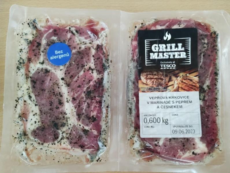 GRILL MASTER, VEPŘOVÁ KRKOVICE V MARINÁDĚ S PEPŘEM A ČESNEKEM