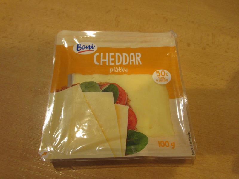 Cheddar plátky, obchodní značky Boni