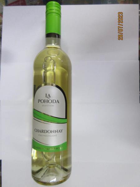 Chardonnay, LA POHODA SELECTION, VÍNO POLOSLADKÉ, Alk. 11,5 % obj., z.p. Maďarsko